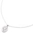 Collier-Fine-Chaine-Pendentif-Ovale-Motif-Relief-Etoile-Polaire-Acier-Argente