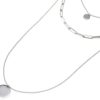Collier-Triple-Chaine-avec-Maillons-et-Medailles-Acier-Argente