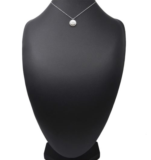 Collier-Fine-Chaine-Pendentif-Medaille-Motif-Arbre-de-Vie-Acier-Argente