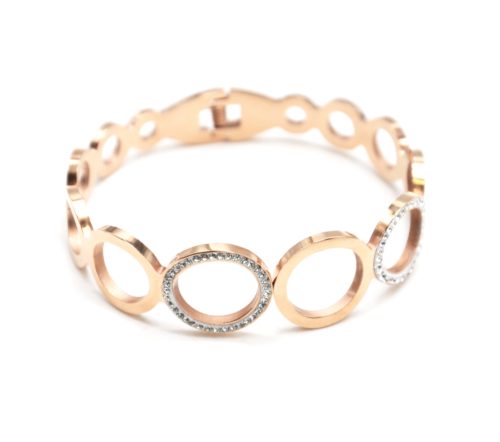 Bracelet-Jonc-Large-avec-Cercles-Contour-Acier-Or-Rose-et-Strass