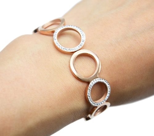 Bracelet-Jonc-Large-avec-Cercles-Contour-Acier-Or-Rose-et-Strass