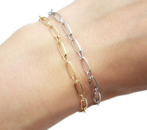 Bracelet-Chaine-avec-Maillons-Rectangles-Acier