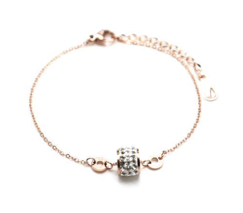 Bracelet-Fine-Chaine-Acier-Or-Rose-avec-Charms-Anneau-Strass-et-Cercles-Love