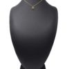 Collier-Pendentif-Cercle-Strass-Noir-Motif-Etoile-Polaire-Acier-Dore