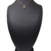 Collier-Pendentif-Pierre-Ovale-Noire-Etoile-et-Contour-Acier-Dore