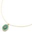 Collier-Pendentif-Pierre-Ovale-Verte-Etoile-et-Contour-Acier-Dore