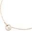 Collier-Fine-Chaine-Pendentif-Cercle-Strass-et-Rectangle-Acier-Or-Rose-avec-Perle