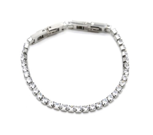 Bracelet-Gourmette-Acier-Argente-avec-1-Rangee-Strass