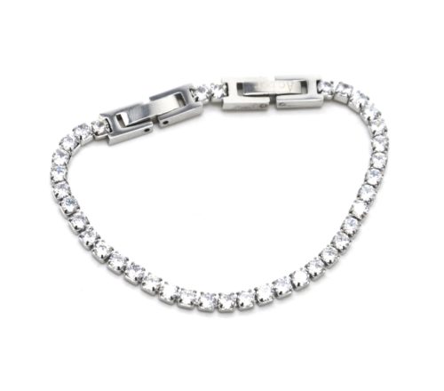 Bracelet-Gourmette-Acier-Argente-avec-1-Rangee-Strass