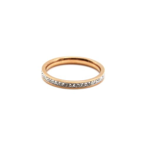 Bague-Anneau-Acier-Or-Rose-avec-Centre-Strass-Argente