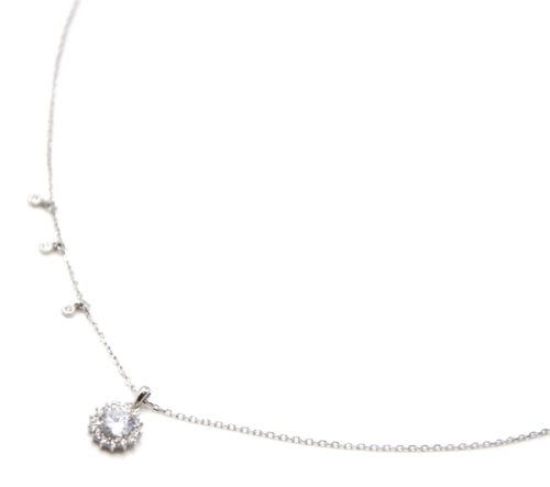 Collier-Fine-Chaine-Argent-925-Pendentif-Soleil-Pierre-et-Strass-Zirconium