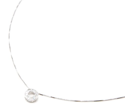 Collier-Fine-Chaine-Argent-925-Pendentif-Cercle-Ajoure-Contour-Pierres-Transparentes