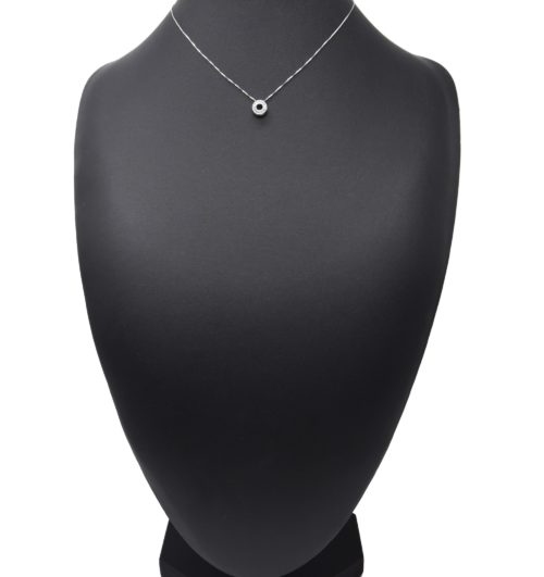 Collier-Fine-Chaine-Argent-925-Pendentif-Cercle-Ajoure-Contour-Pierres-Transparentes