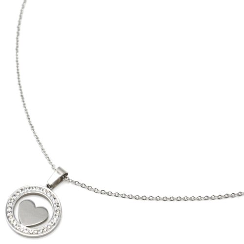 Collier-Fine-Chaine-Pendentif-Coeur-Acier-Argente-et-Cercle-Contour-Strass