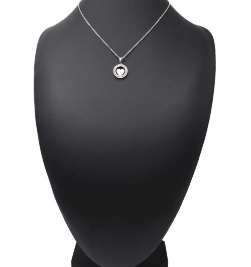 Collier-Fine-Chaine-Pendentif-Coeur-Acier-Argente-et-Cercle-Contour-Strass