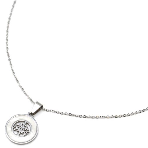 Collier-Fine-Chaine-Pendentif-Arbre-de-Vie-Acier-Argente-et-Cercle-Contour-Nacre