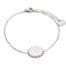 Bracelet-avec-Medaille-Martelee-Contour-Billes-Acier-Argente