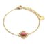 Bracelet-avec-Pierre-Ovale-Rose-Effet-Naturel-et-Contour-Ajoure-Acier-Dore