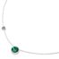 Collier-Fine-Chaine-Pendentif-Pierre-Ronde-Verte-Contour-Acier-Argente