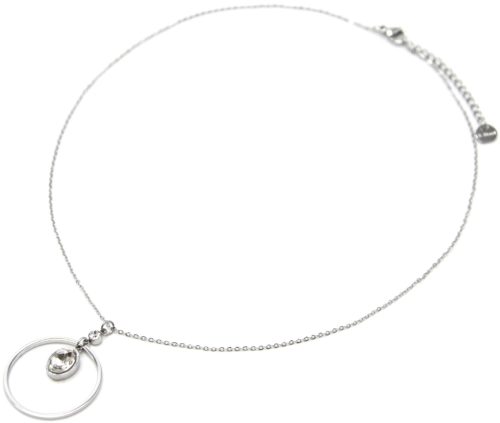 Collier-Fine-Chaine-Pendentif-Cercle-Contour-Acier-Argente-et-Pierre-Transparente