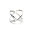 Bague-Large-avec-Bandes-Croisees-Contour-Points-Acier-Argente