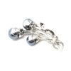 Broche-Epingle-Tige-Triple-Fleurs-Metal-Strass-Argente-avec-Perles-Grises