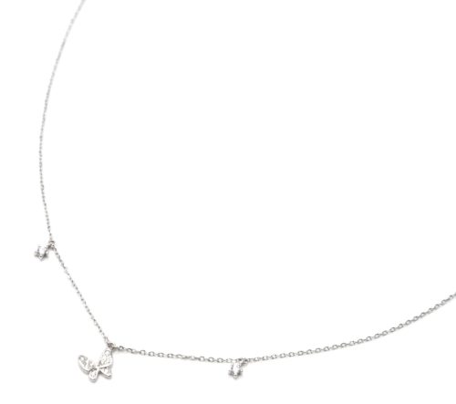 Collier-Fine-Chaine-Argent-925-Pendentif-Papillon-Strass-Zirconium-et-Pierres