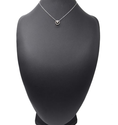 Collier-Fine-Chaine-Argent-925-Pendentif-Anneaux-Ajoures-avec-Pierre-Zirconium