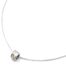 Collier-Fine-Chaine-Acier-Argente-Pendentif-Anneau-Strass-et-Resine-Blanc