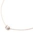 Collier-Fine-Chaine-Acier-Or-Rose-Pendentif-Anneau-Pierres-et-Email-Blanc