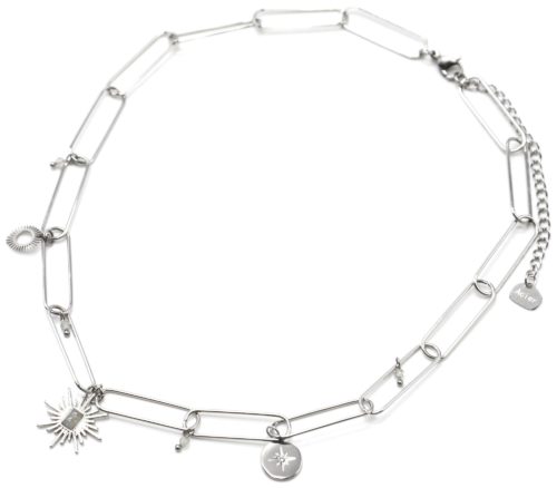 Collier-Chaine-Maillons-avec-Soleil-Pierre-Grise-et-Medaille-Etoile-Acier-Argente