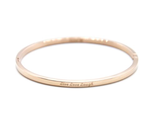 Bracelet-Jonc-Fin-Acier-Or-Rose-avec-Message-Live-Love-Laugh