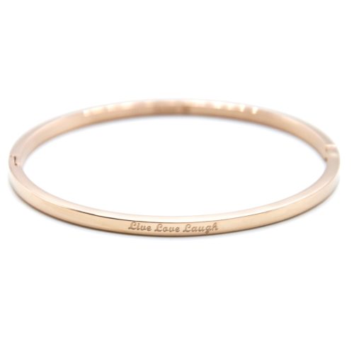 Bracelet-Jonc-Fin-Acier-Or-Rose-avec-Message-Live-Love-Laugh