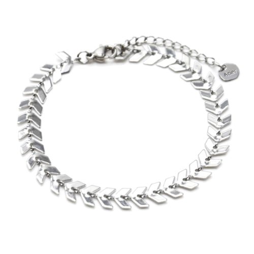 Bracelet-Chaine-avec-Multi-Chevrons-Acier-Argente