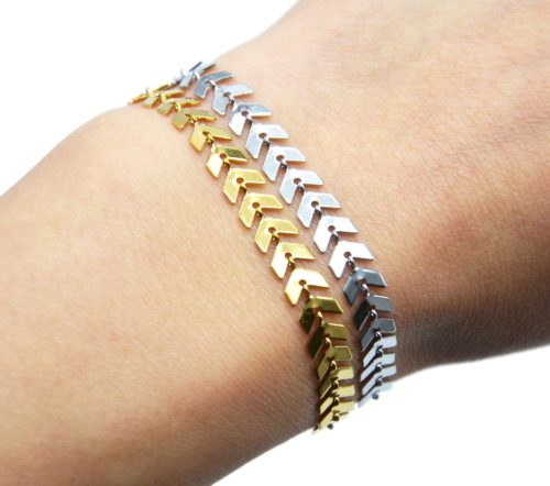 Bracelet-Chaine-avec-Multi-Chevrons-Acier