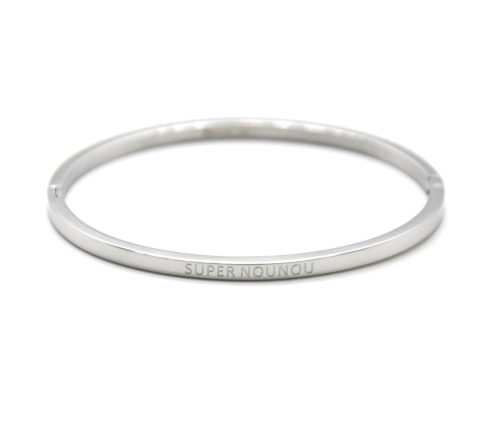 Bracelet-Jonc-Fin-Acier-Argente-avec-Message-Super-Nounou