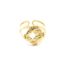 Bague-Large-avec-Medaille-Martelee-Ajouree-Etoile-Polaire-Acier-Dore