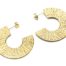 Boucles-dOreilles-Statement-Demi-Cercle-Ouvert-Motif-Martele-Acier-Dore