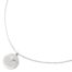 Collier-Pendentif-Medaille-Contour-Points-et-Etoile-Polaire-Acier-Argente