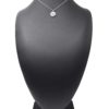 Collier-Pendentif-Medaille-Contour-Points-et-Etoile-Polaire-Acier-Argente
