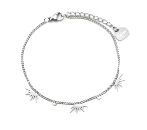 Bracelet-Fine-Chaine-avec-Pampilles-Demi-Soleils-Assortis-Acier-Argente