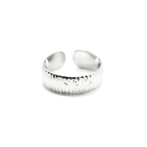 Bague-Anneau-Martele-Motif-Zebre-Acier-Argente