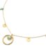 Collier-Pendentif-Cercle-Martele-Acier-Dore-Pierre-Verte-Pampilles-et-Perles