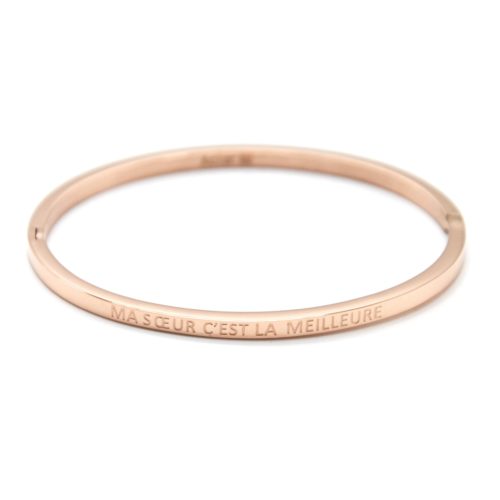 Bracelet-Jonc-Fin-Acier-Or-Rose-avec-Message-Ma-Soeur-C-est-La-Meilleure