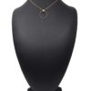 Collier-Pendentif-Cercle-Fin-Contour-Torsade-et-Soleil-Acier-Dore