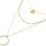 Collier-Triple-Chaines-avec-Medaille-et-Cercle-Contour-Torsade-Acier-Dore