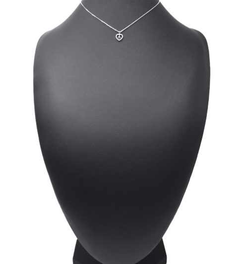 Collier-Fine-Chaine-Argent-925-Pendentif-Coeur-Ajoure-Strass-Zirconium-et-Charm-Uni