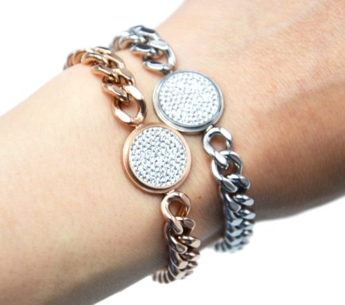 Bracelet-Gourmette-Chaine-Gros-Maillons-Acier-avec-Charm-Medaille-Strass