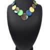Collier-Plastron-Statement-Multi-Cercles-Resine-Effet-Bois-Vert-et-Metal-Dore