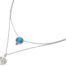 Collier-Double-Chaines-Acier-Argente-avec-Pierre-Turquoise-et-Medaille-Oeil-Strass